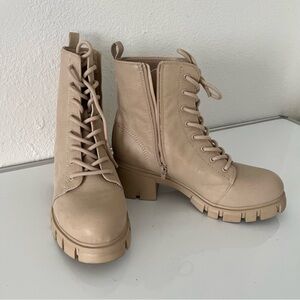 MIA Combat Boots 11 Women’s Faux Suede Lace Up And Zip Up